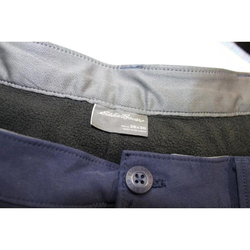 Eddie Bauer Mens Blue Fleece Lined Outdoor Hiking Pants 38x30 ACTUAL 28 - Picture 5 of 5